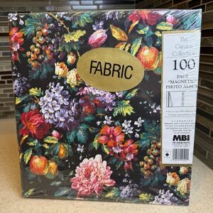 NEW Vintage MBI Garden Collection 100 pg Magnetic Photo Album Floral Cover 42500